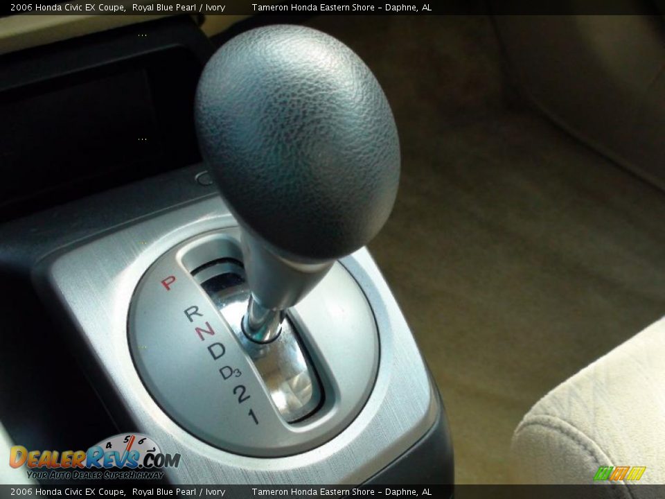 2006 Honda Civic EX Coupe Royal Blue Pearl / Ivory Photo #20