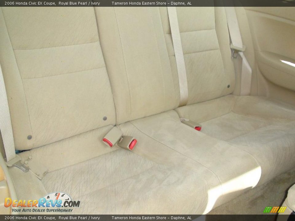 2006 Honda Civic EX Coupe Royal Blue Pearl / Ivory Photo #27