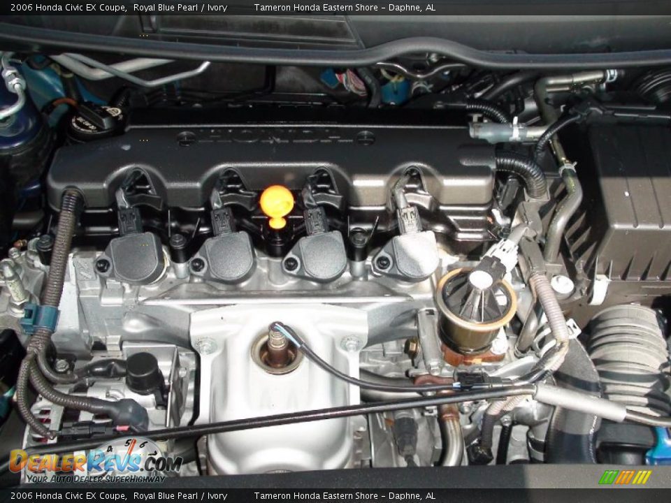 2006 Honda Civic EX Coupe Royal Blue Pearl / Ivory Photo #29