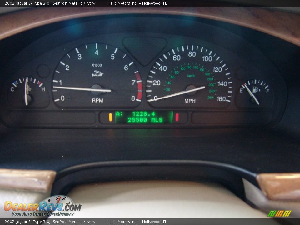 2002 Jaguar S-Type 3.0 Seafrost Metallic / Ivory Photo #24