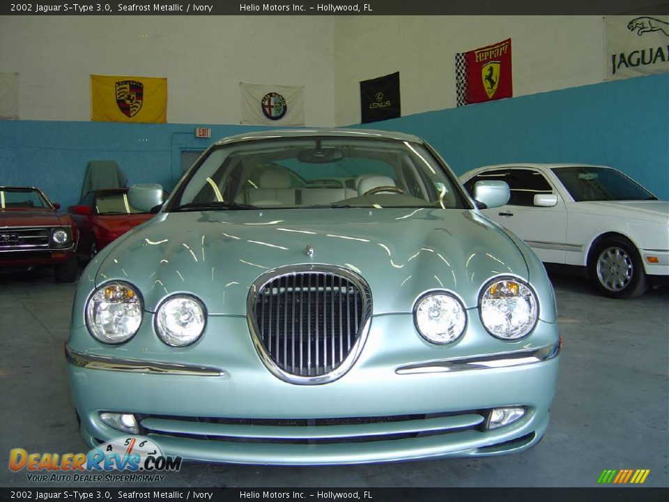 2002 Jaguar S-Type 3.0 Seafrost Metallic / Ivory Photo #32