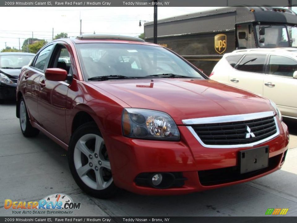 2009 Mitsubishi Galant ES Rave Red Pearl / Medium Gray Photo #1