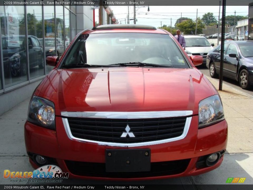 2009 Mitsubishi Galant ES Rave Red Pearl / Medium Gray Photo #2