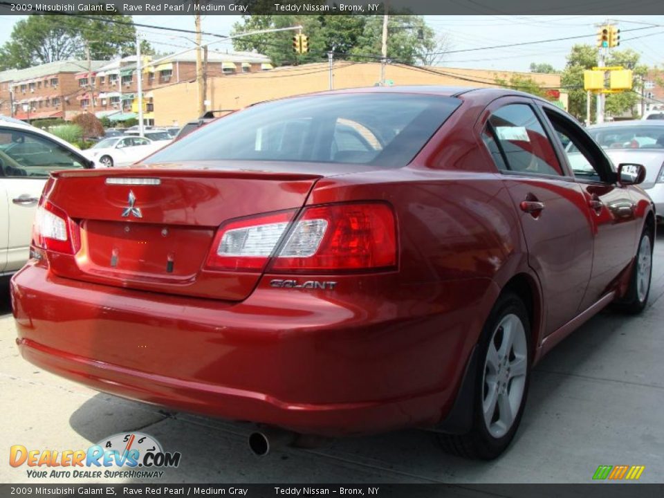 2009 Mitsubishi Galant ES Rave Red Pearl / Medium Gray Photo #4