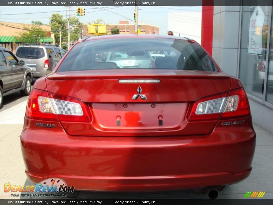 2009 Mitsubishi Galant ES Rave Red Pearl / Medium Gray Photo #5