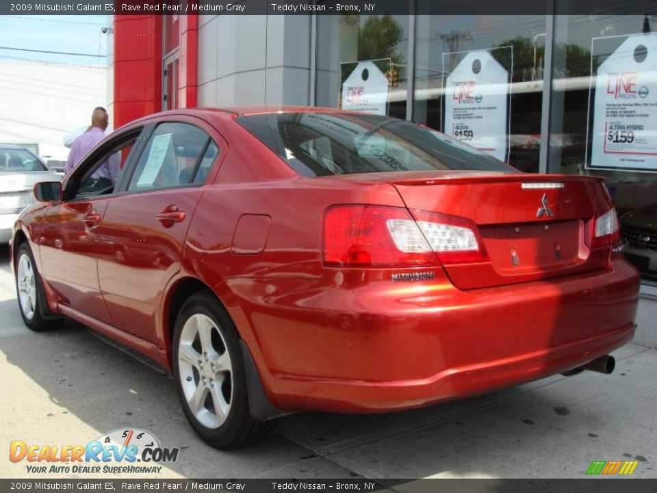 2009 Mitsubishi Galant ES Rave Red Pearl / Medium Gray Photo #6