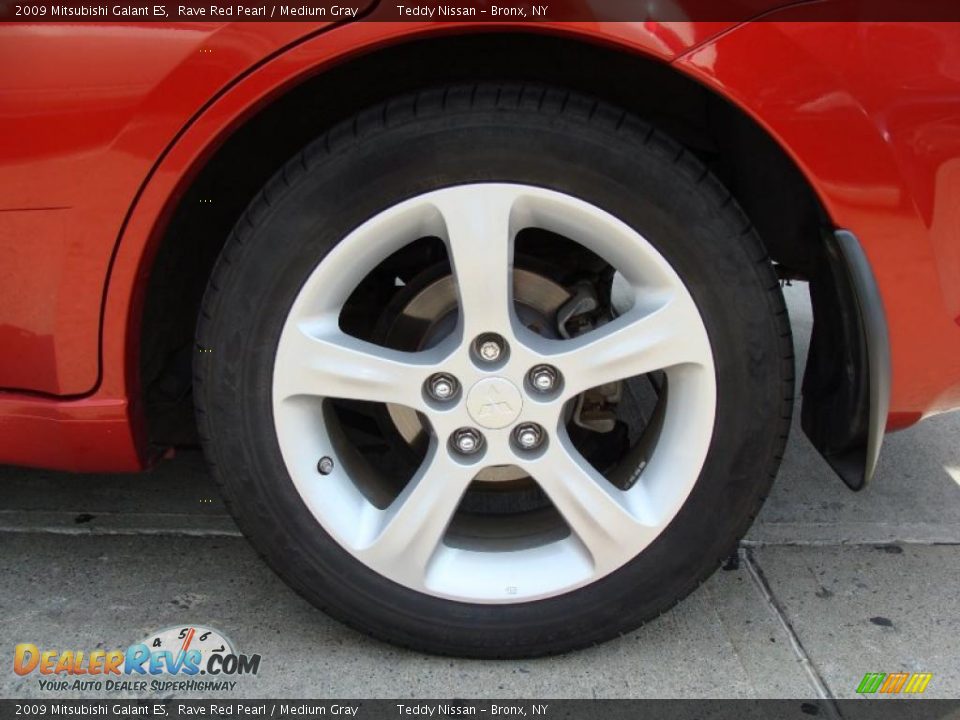 2009 Mitsubishi Galant ES Rave Red Pearl / Medium Gray Photo #7