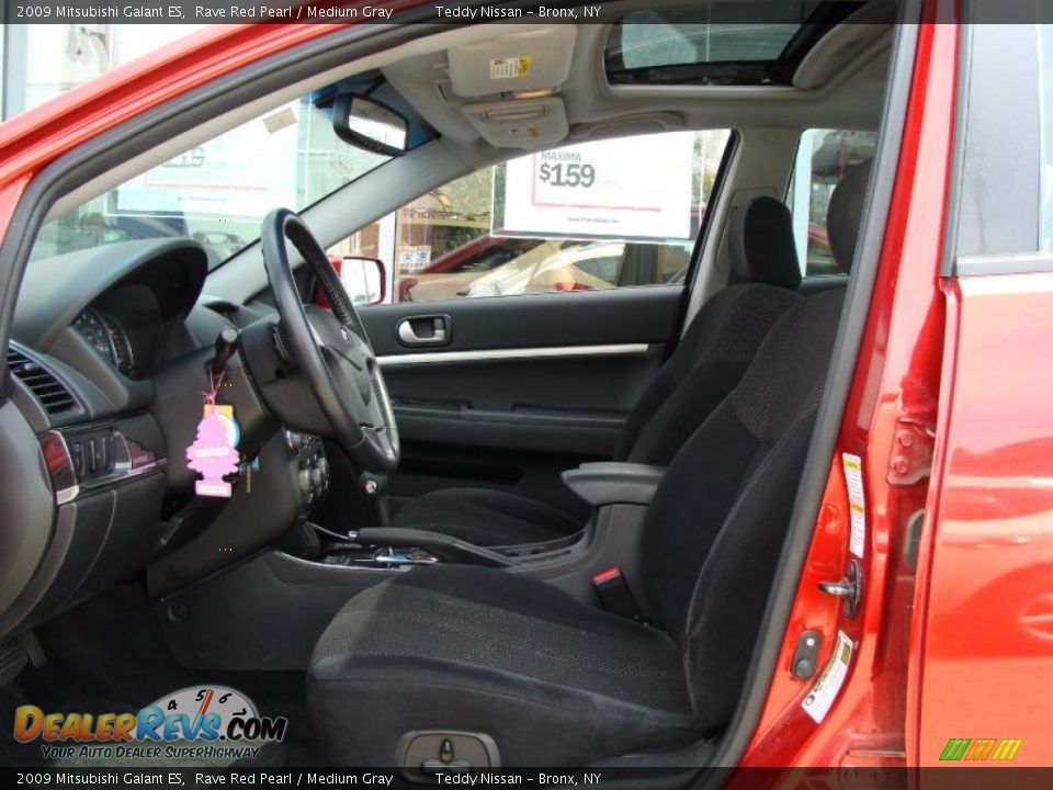 2009 Mitsubishi Galant ES Rave Red Pearl / Medium Gray Photo #8