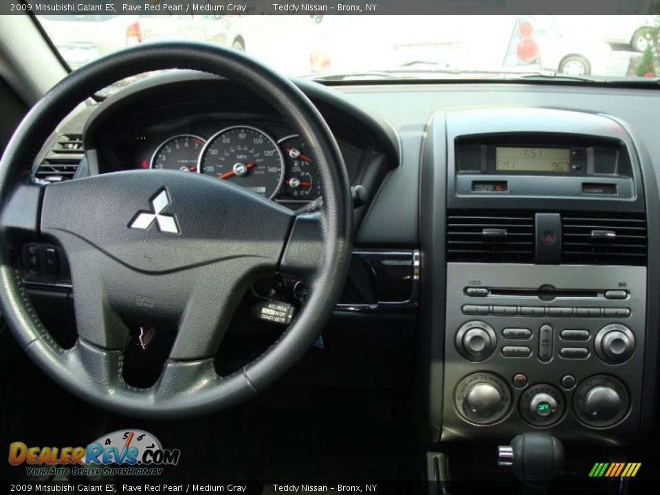 2009 Mitsubishi Galant ES Rave Red Pearl / Medium Gray Photo #15