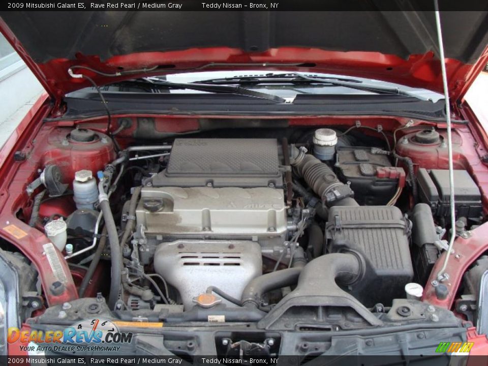 2009 Mitsubishi Galant ES Rave Red Pearl / Medium Gray Photo #20