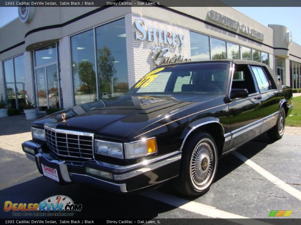 1993 Cadillac DeVille Sedan Sable Black / Black Photo #1