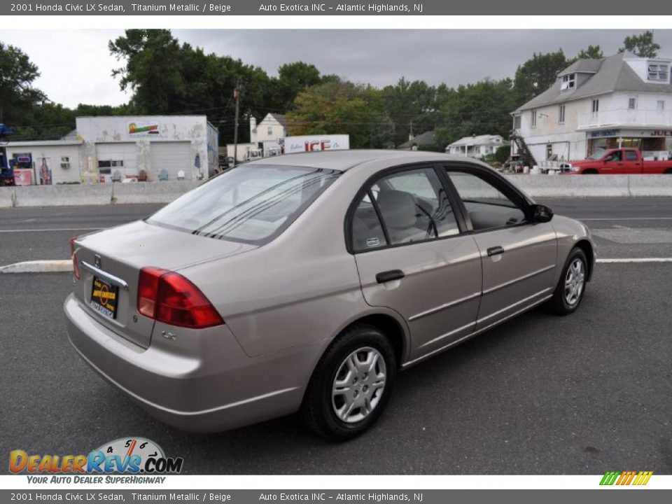 2001 Honda Civic LX Sedan Titanium Metallic / Beige Photo #3