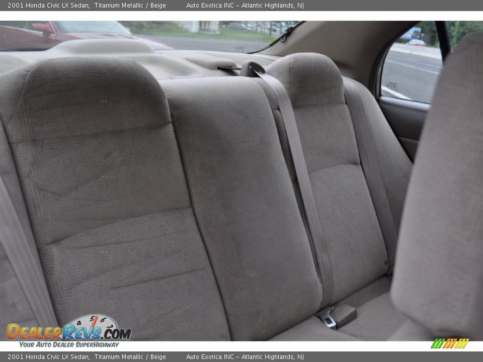 2001 Honda Civic LX Sedan Titanium Metallic / Beige Photo #7