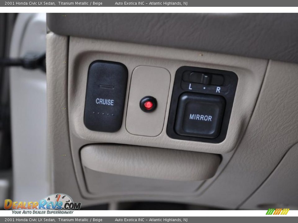 2001 Honda Civic LX Sedan Titanium Metallic / Beige Photo #15