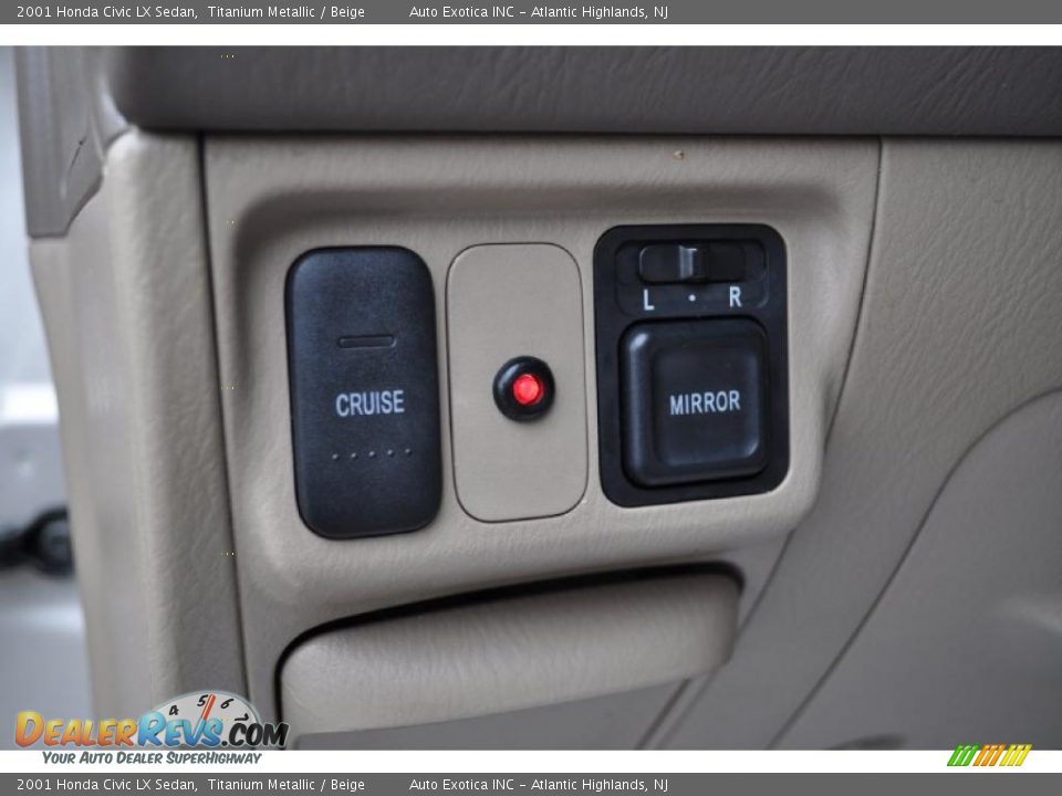 2001 Honda Civic LX Sedan Titanium Metallic / Beige Photo #19
