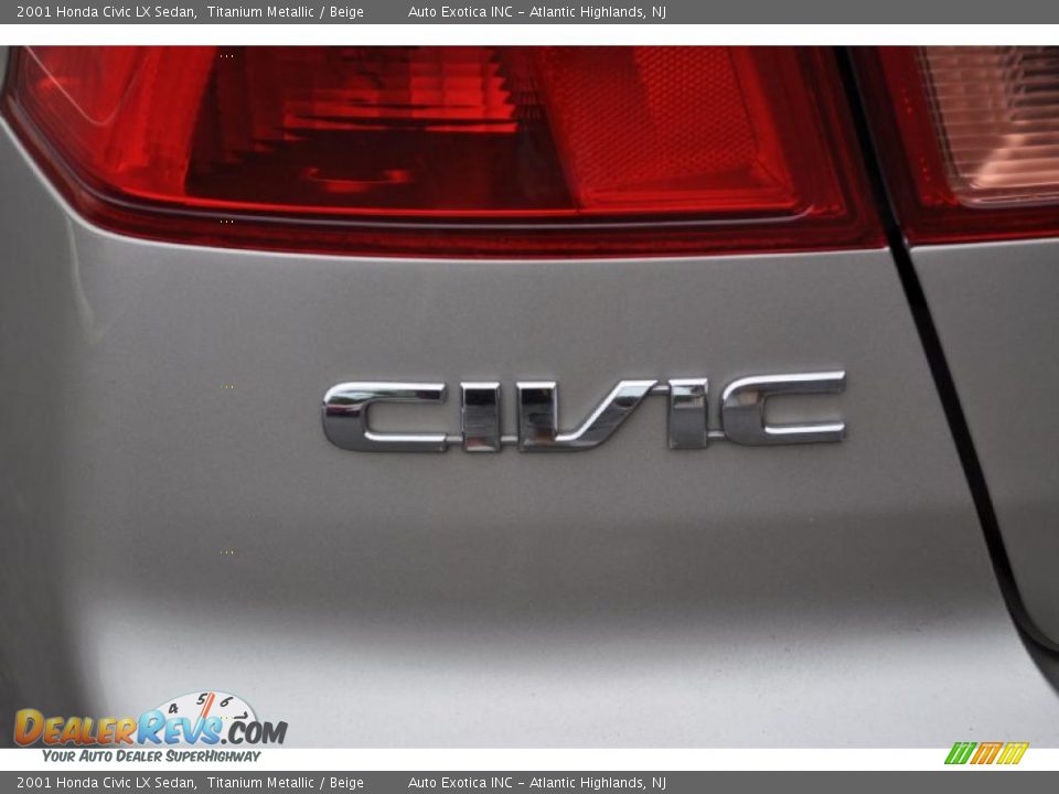 2001 Honda Civic LX Sedan Titanium Metallic / Beige Photo #25