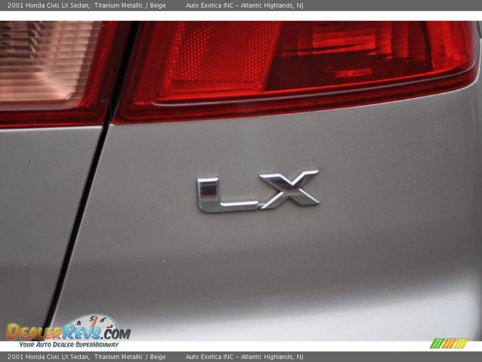 2001 Honda Civic LX Sedan Titanium Metallic / Beige Photo #26