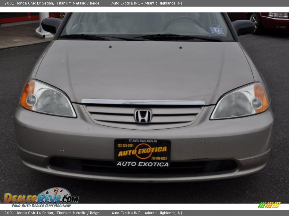 2001 Honda Civic LX Sedan Titanium Metallic / Beige Photo #33