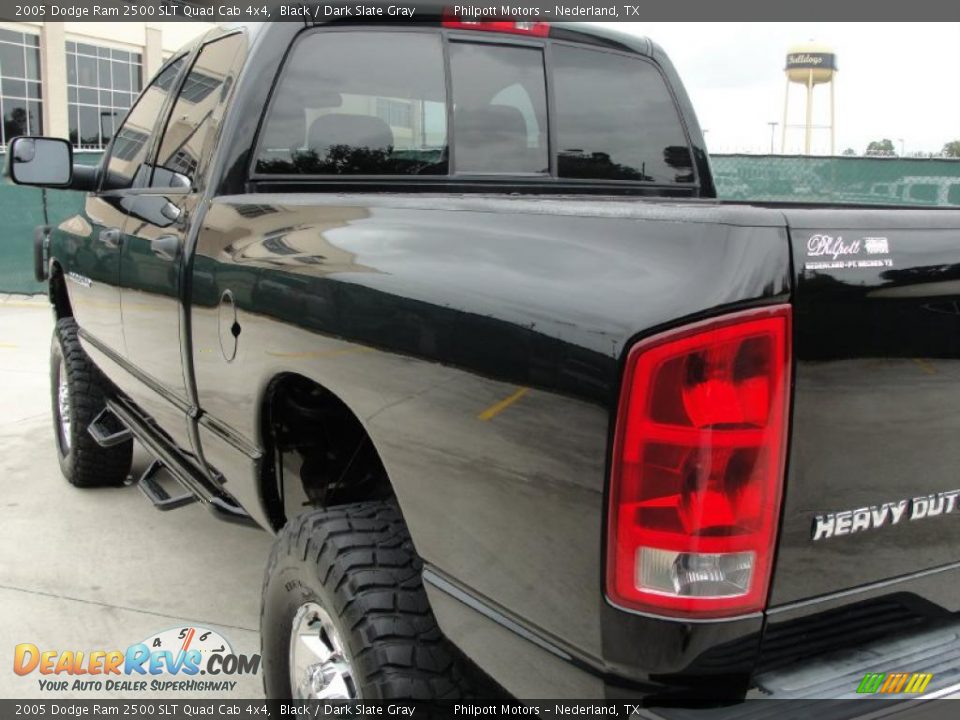 2005 Dodge Ram 2500 SLT Quad Cab 4x4 Black / Dark Slate Gray Photo #5