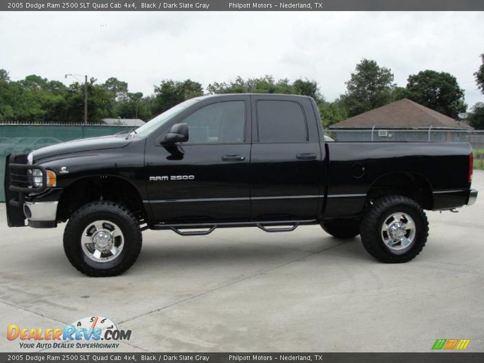 2005 Dodge Ram 2500 SLT Quad Cab 4x4 Black / Dark Slate Gray Photo #6