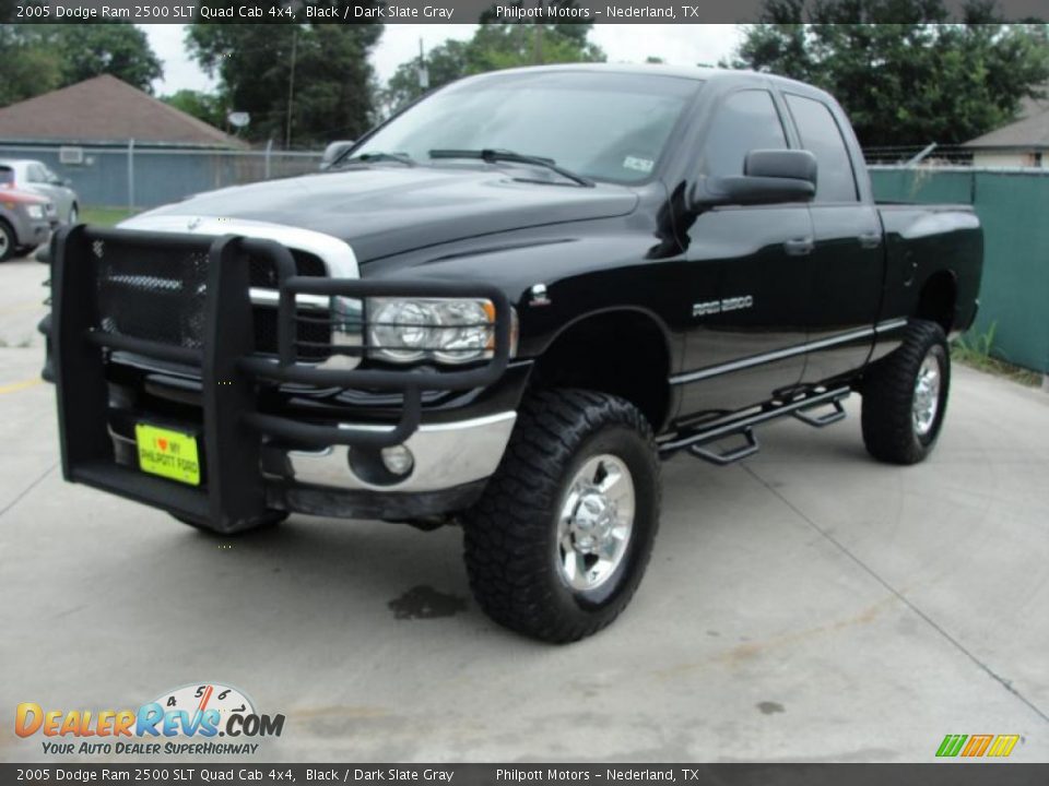 2005 Dodge Ram 2500 SLT Quad Cab 4x4 Black / Dark Slate Gray Photo #7