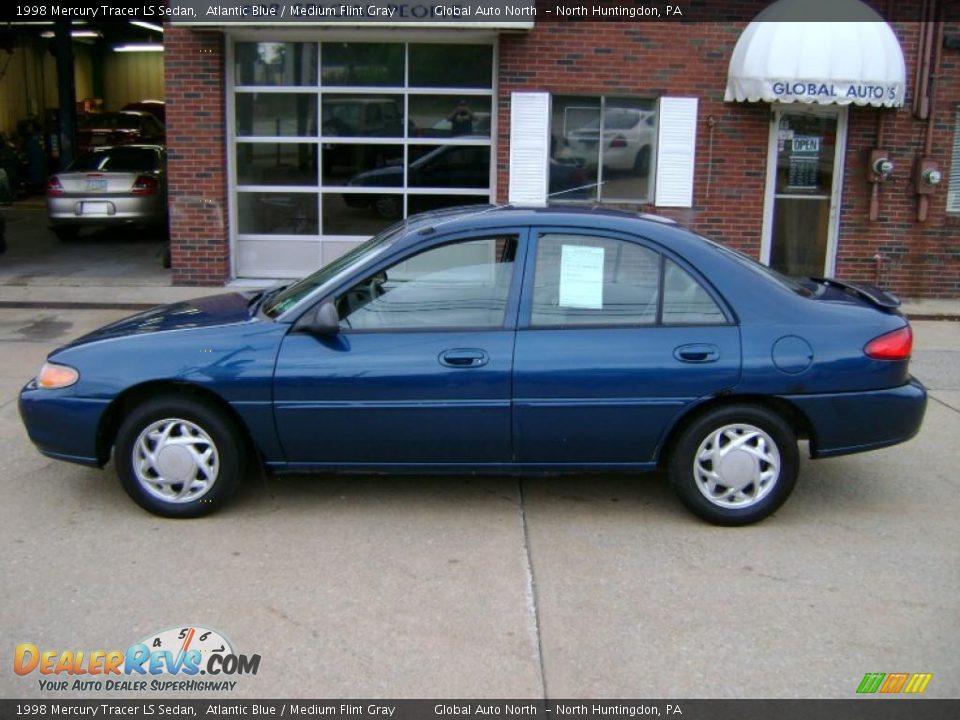 1998 Mercury Tracer LS Sedan Atlantic Blue / Medium Flint Gray Photo #2