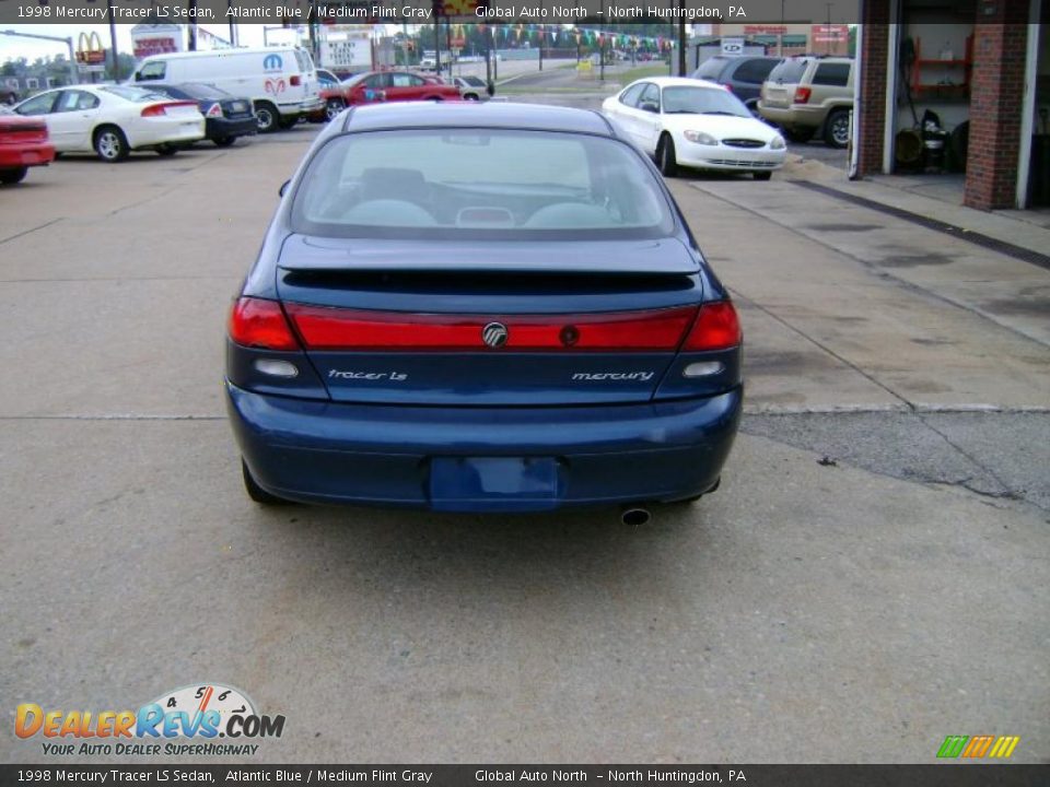 1998 Mercury Tracer LS Sedan Atlantic Blue / Medium Flint Gray Photo #4