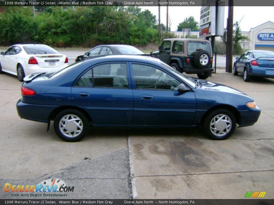 1998 Mercury Tracer LS Sedan Atlantic Blue / Medium Flint Gray Photo #6