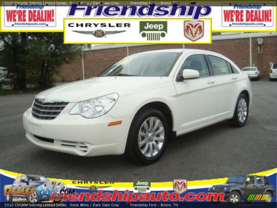 2010 Chrysler Sebring Limited Sedan Stone White / Dark Slate Gray Photo #2