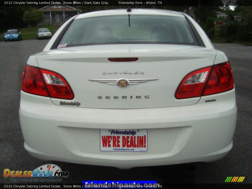 2010 Chrysler Sebring Limited Sedan Stone White / Dark Slate Gray Photo #11