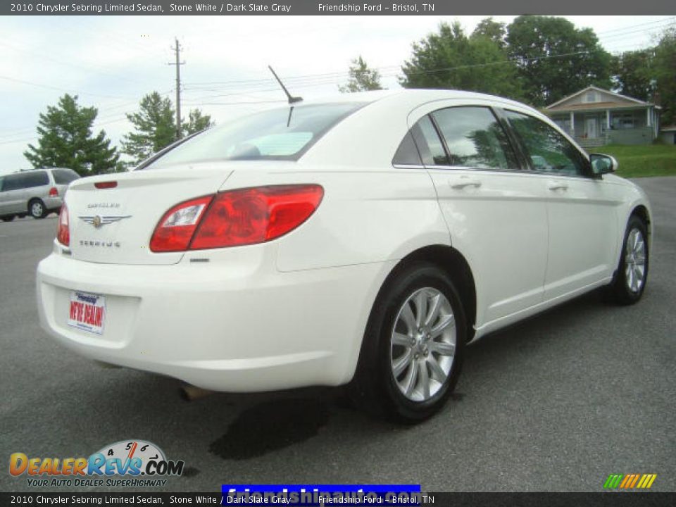 2010 Chrysler Sebring Limited Sedan Stone White / Dark Slate Gray Photo #13