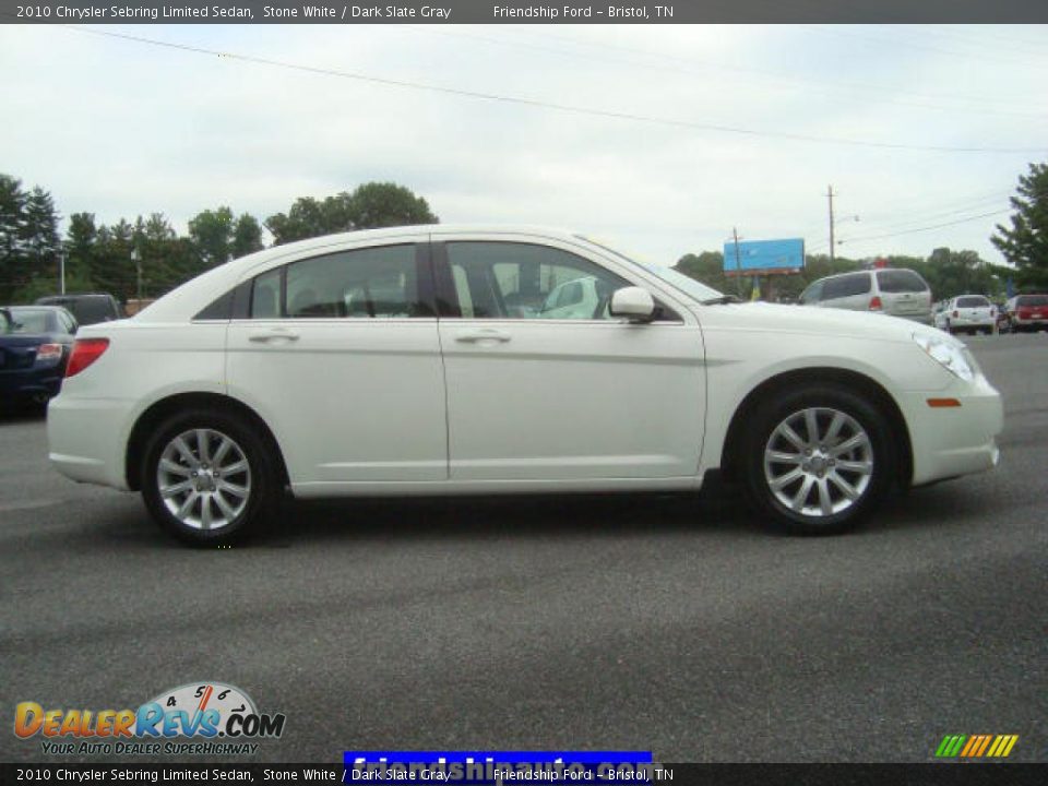 2010 Chrysler Sebring Limited Sedan Stone White / Dark Slate Gray Photo #14