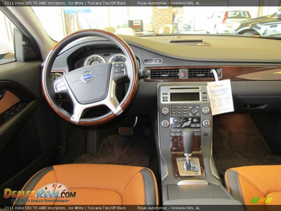 2011 Volvo S80 T6 AWD Inscription Ice White / Toscana Tan/Off Black Photo #9