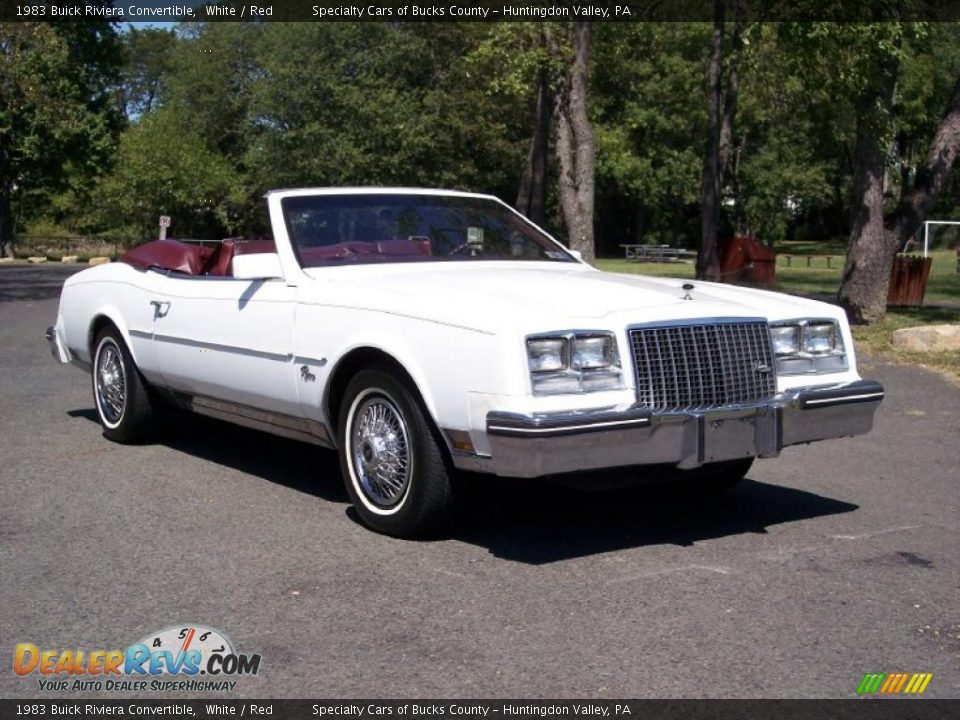 1983 Buick Riviera Convertible White / Red Photo #1