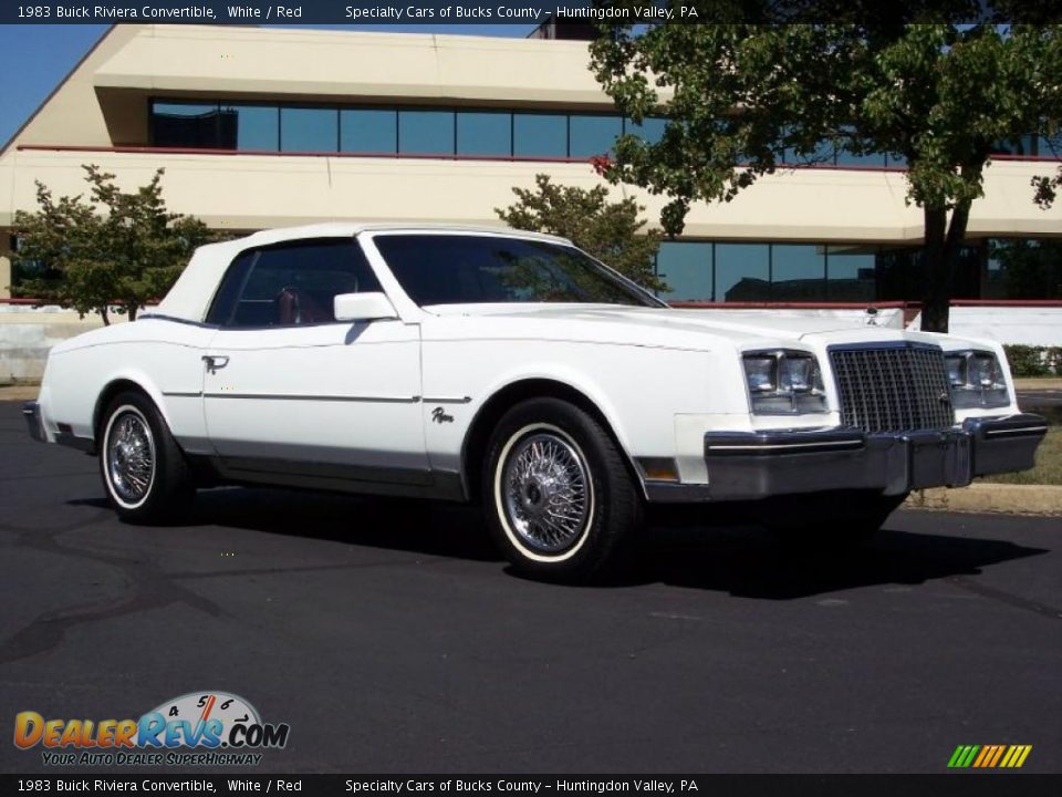 1983 Buick Riviera Convertible White / Red Photo #3