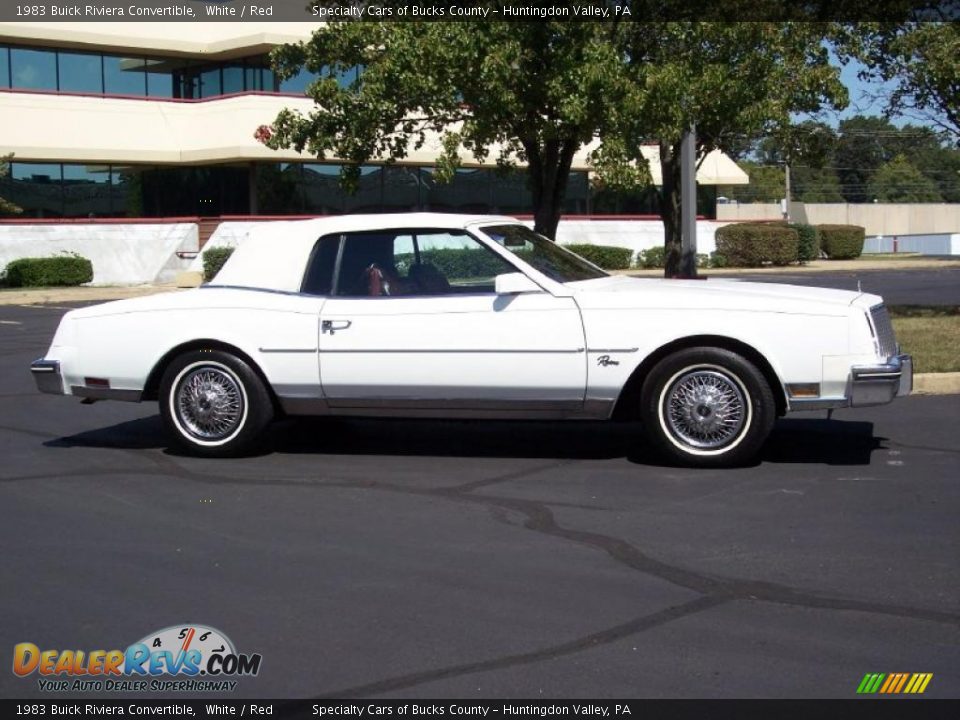 1983 Buick Riviera Convertible White / Red Photo #4