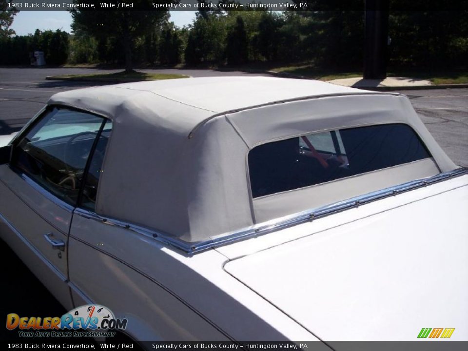 1983 Buick Riviera Convertible White / Red Photo #5