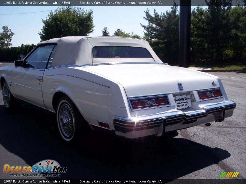 1983 Buick Riviera Convertible White / Red Photo #6