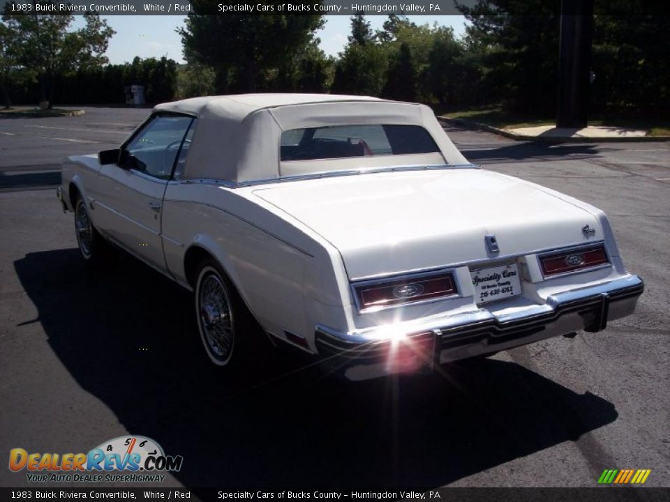 1983 Buick Riviera Convertible White / Red Photo #7