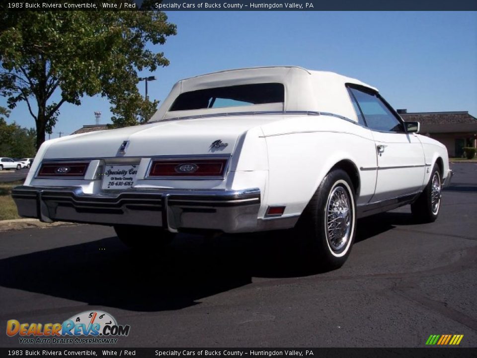 1983 Buick Riviera Convertible White / Red Photo #9