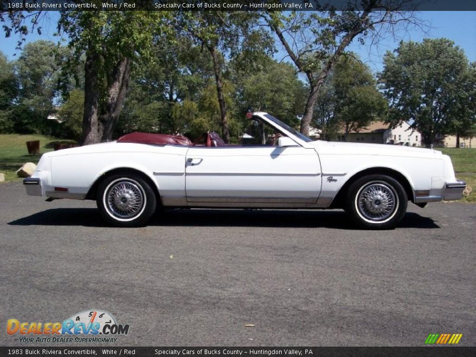 1983 Buick Riviera Convertible White / Red Photo #12