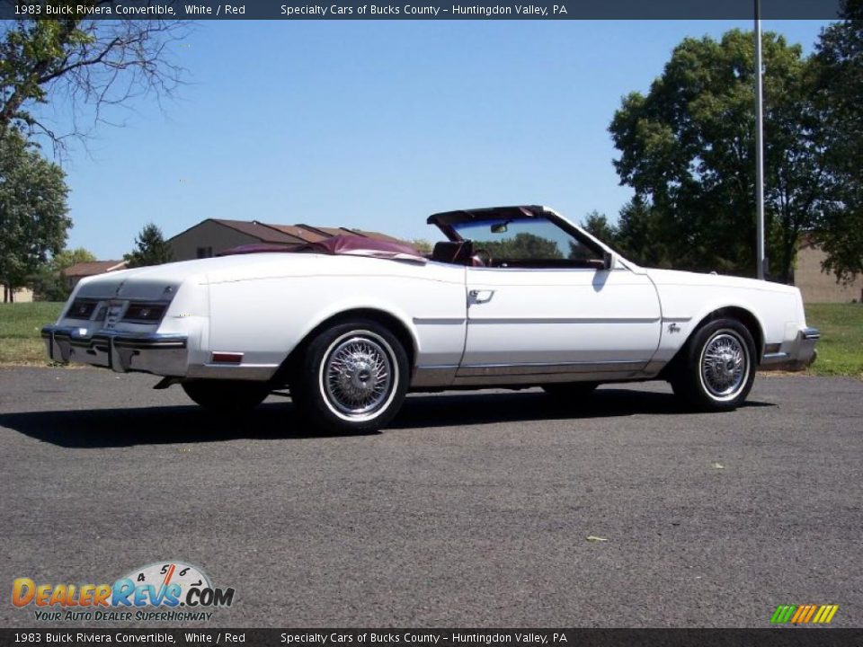 1983 Buick Riviera Convertible White / Red Photo #13