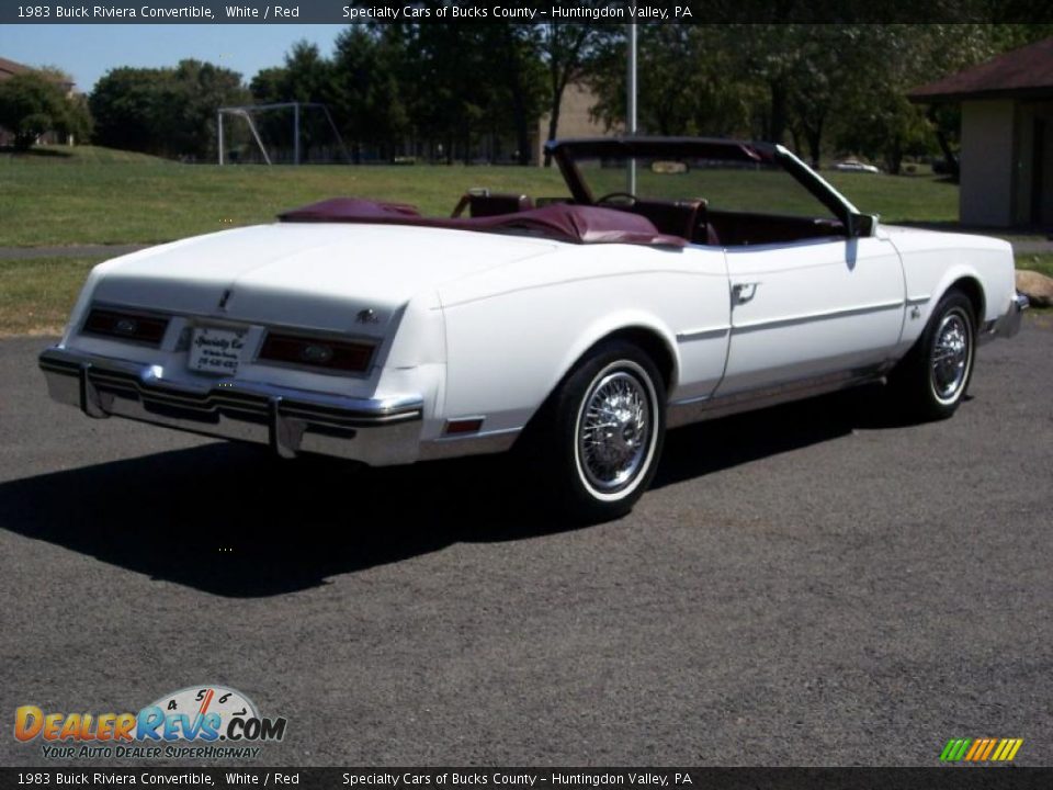 1983 Buick Riviera Convertible White / Red Photo #14