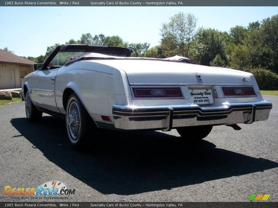 1983 Buick Riviera Convertible White / Red Photo #16