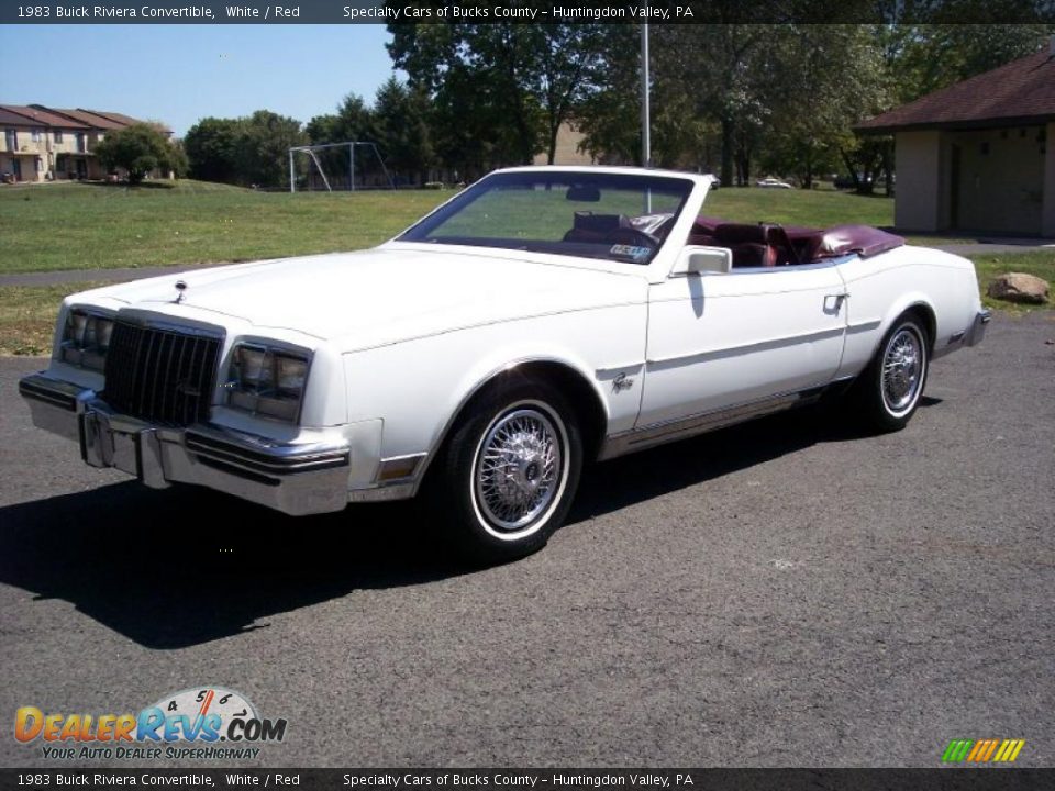 1983 Buick Riviera Convertible White / Red Photo #21