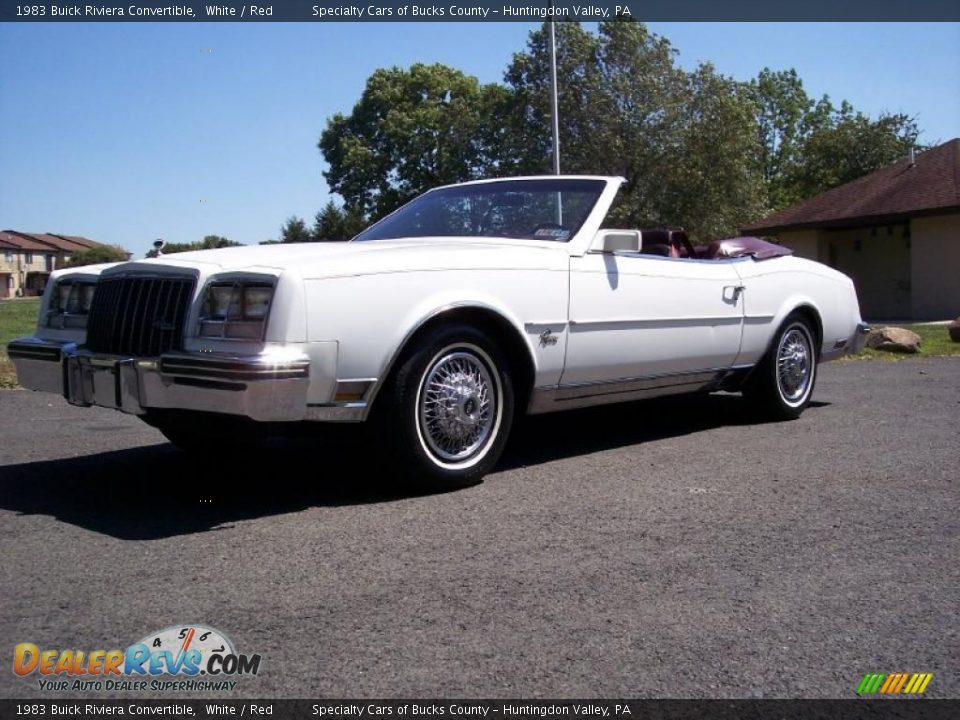 1983 Buick Riviera Convertible White / Red Photo #22