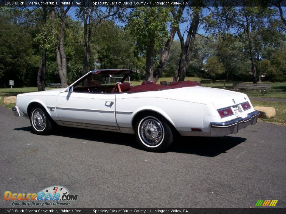 1983 Buick Riviera Convertible White / Red Photo #24