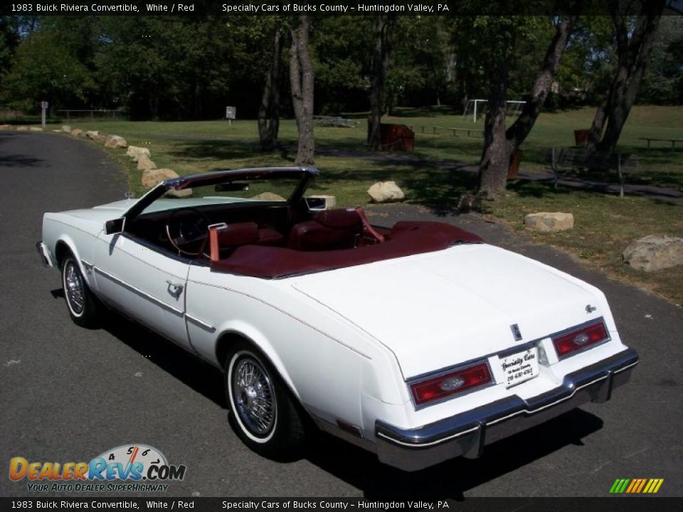 1983 Buick Riviera Convertible White / Red Photo #25