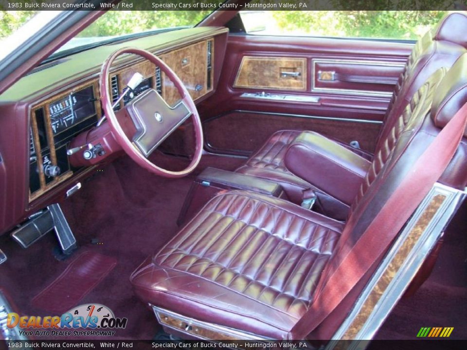 1983 Buick Riviera Convertible White / Red Photo #29