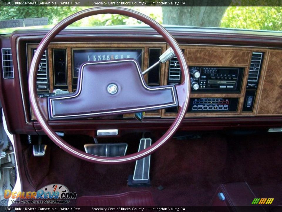 1983 Buick Riviera Convertible White / Red Photo #31
